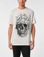 PHILIPP PLEIN T-shirt Round Neck Ss Coursive Men