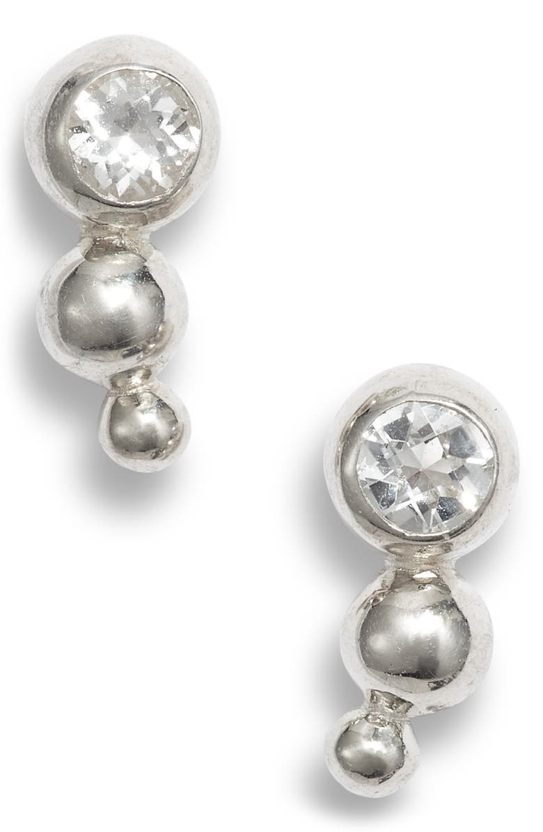 Anzie White Topaz Ear Crawlers, Main, color,