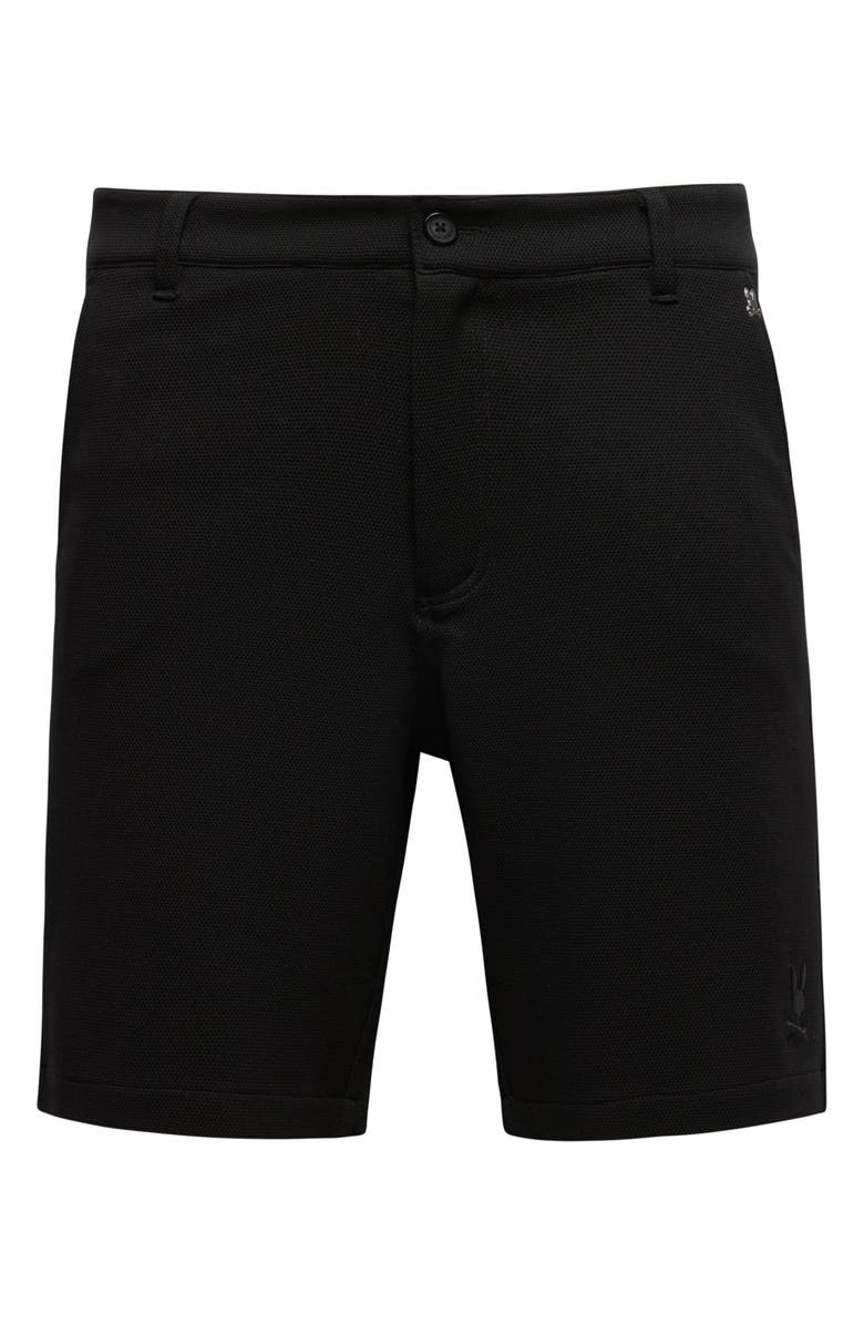 Psycho Bunny Shiro Knit Honeycomb Shorts, Alternate, color, Black
