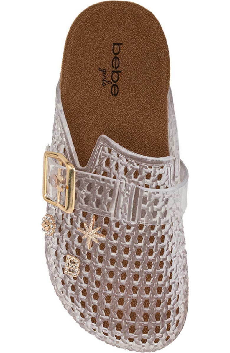 bebe Twinkle Footbed Clog, Alternate, color, Clear