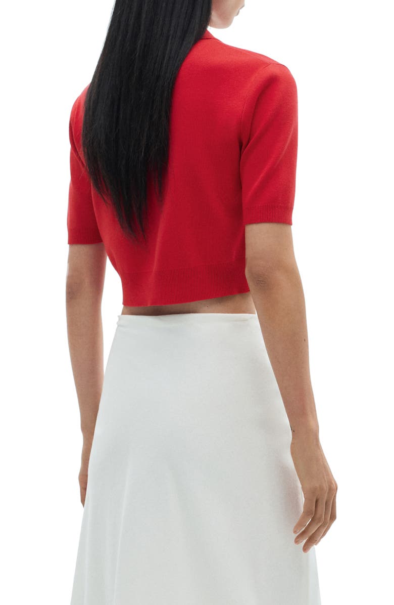 MANGO Crop Polo Sweater, Alternate, color,