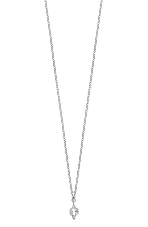 18K White Gold Diamond Pendant Necklace (Nordstrom Exclusive)