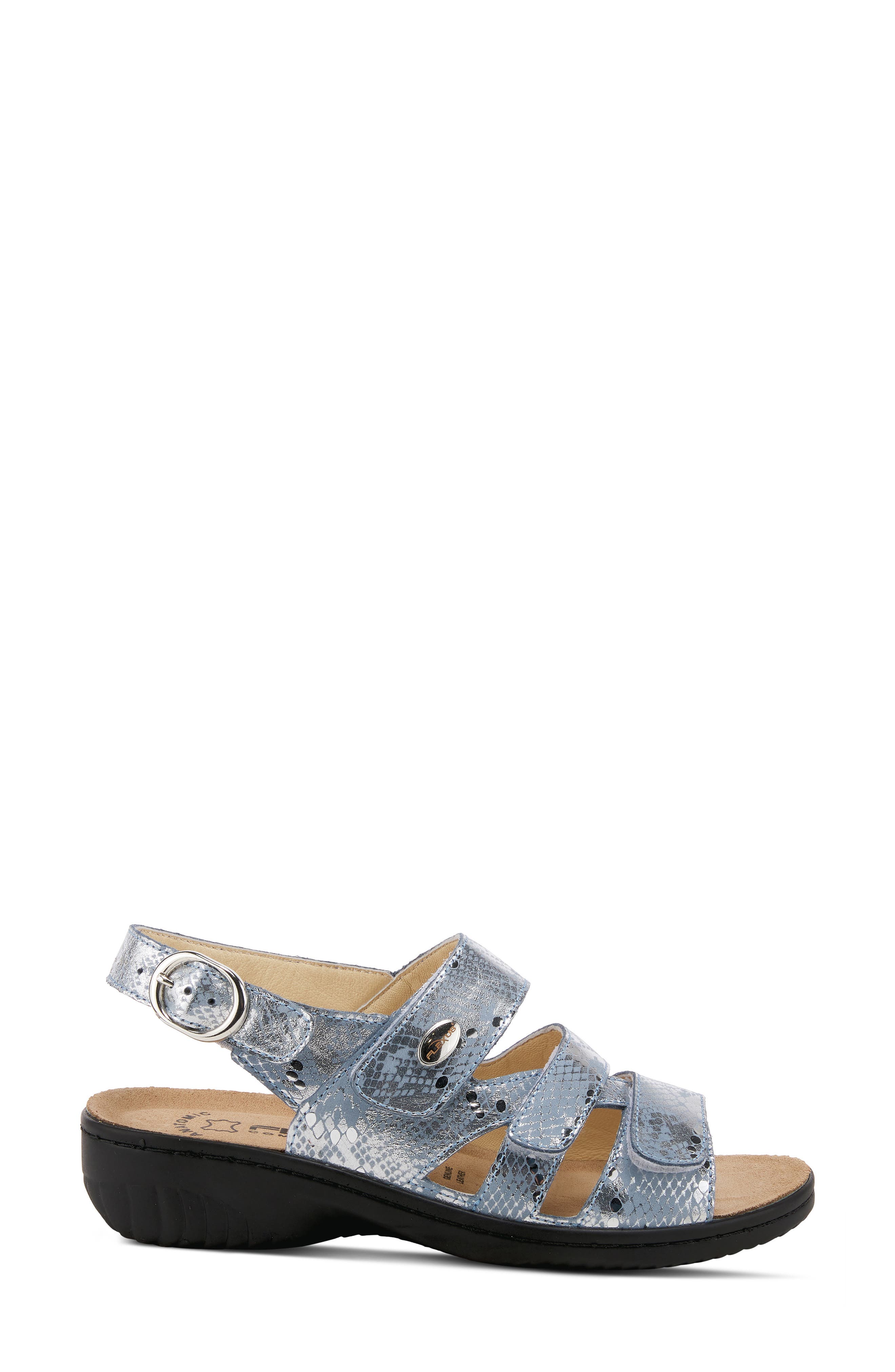 Acamar Snakeskin Print Slingback Sandal, Alternate, color, BLUE MULTI