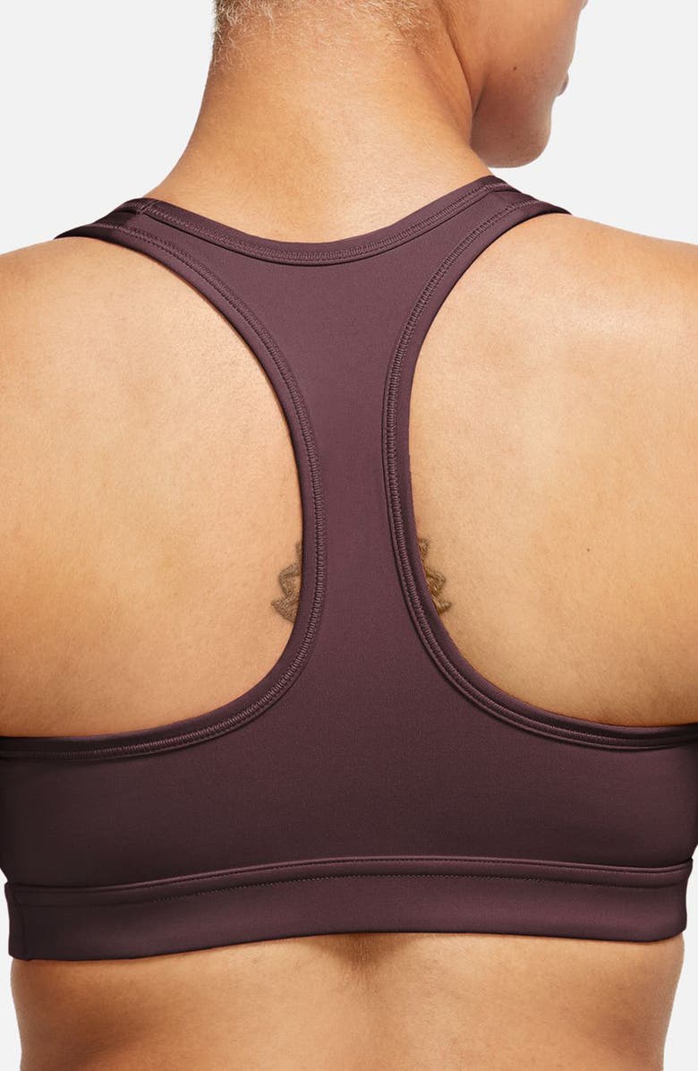 Nike Dri-FIT Swoosh Medium Support Padded Sports Bra, Alternate, color, Burgundy Crush/ White