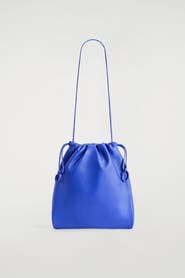 COS Drawstring Crossbody Bag - Leather