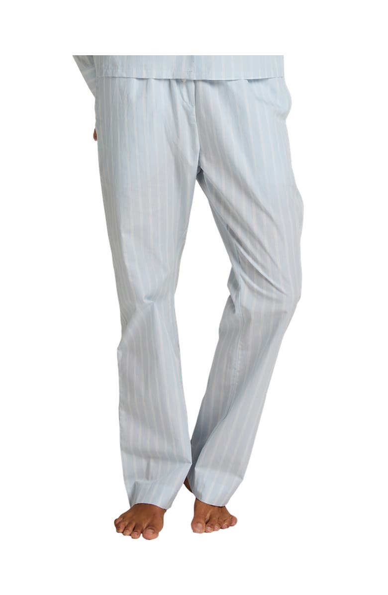 Hunkemöller Woven Cotton Stripe Pant, Main, color, Xenon Blue