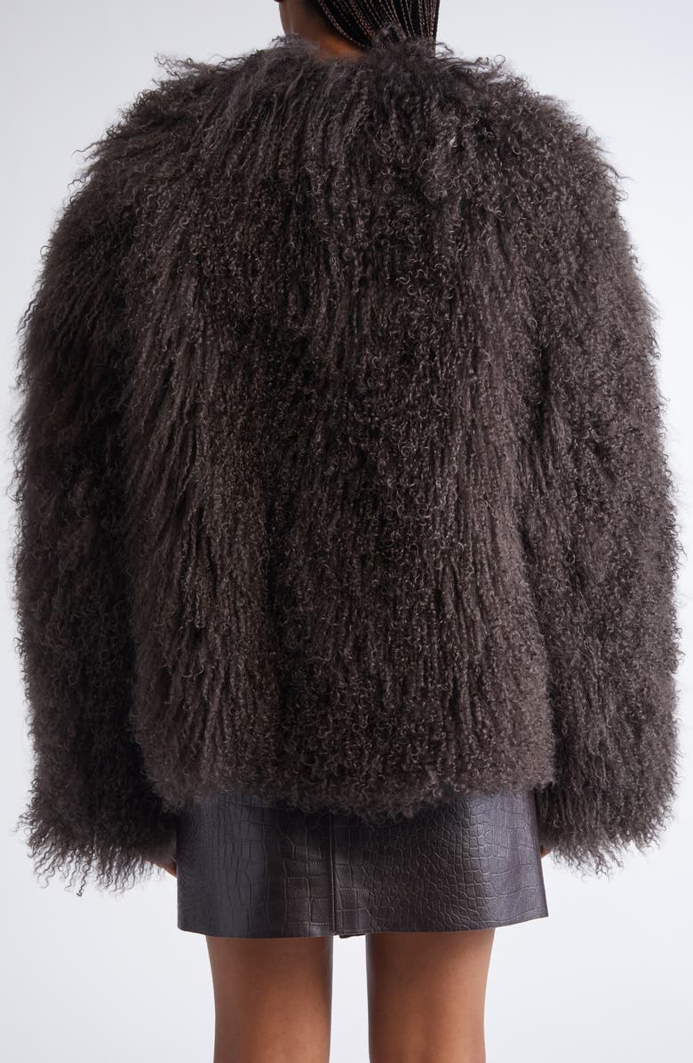 Stand Studio Curly Genuine Shearling Jacket, Alternate, color, Dark Grey