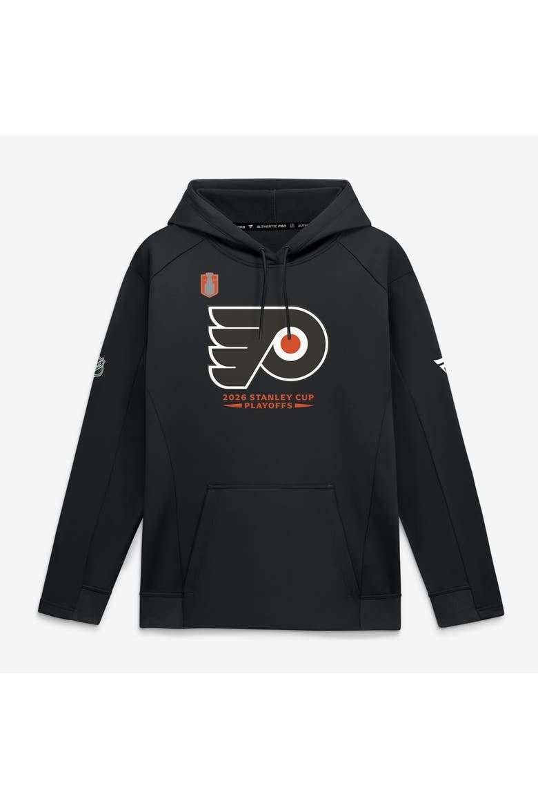Men's Fanatics  Black Philadelphia Flyers 2026 Stanley Cup Playoffs Authentic Pro Rink Fleece Hoodie, Main, color, Black