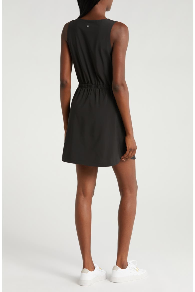 Breeze Drawstring Waist Dress, Alternate, color, BLACK