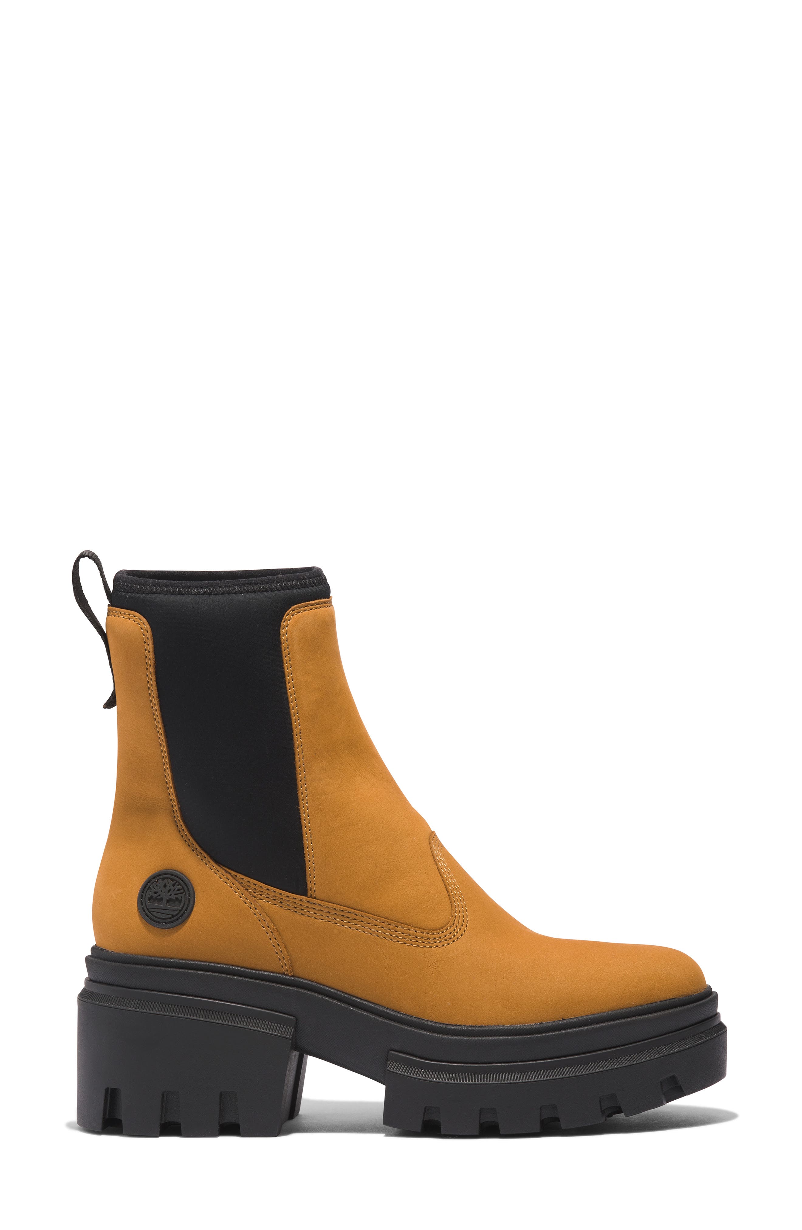 Timberland Everleigh Platform Chelsea Boot, Alternate, color, Wheat Nubuck