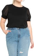 ELOQUII Combo Sleeve Tee