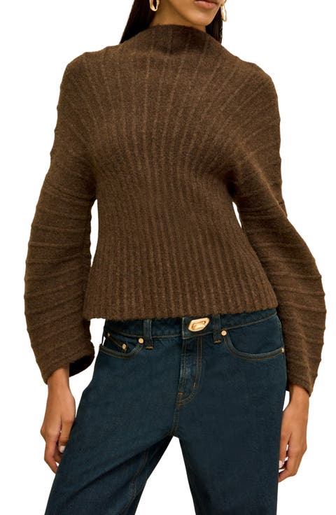 Araki Ribbed Mock Neck Top