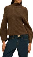 Cult Gaia Araki Ribbed Mock Neck Top
