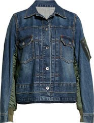 Sacai Hybrid Denim MA-1 Jacket