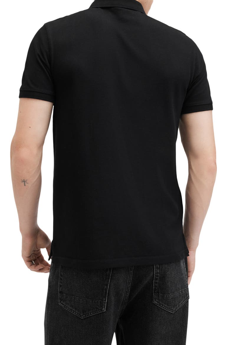 Reform Cotton Piqué Polo, Alternate, color, BLACK
