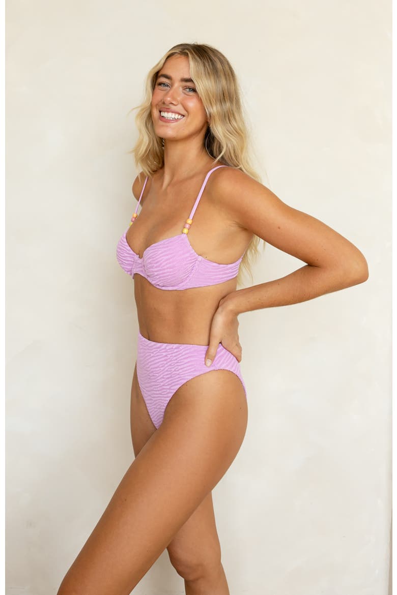 Seashore Cheeky Bikini Bottom, Alternate, color, Bloom