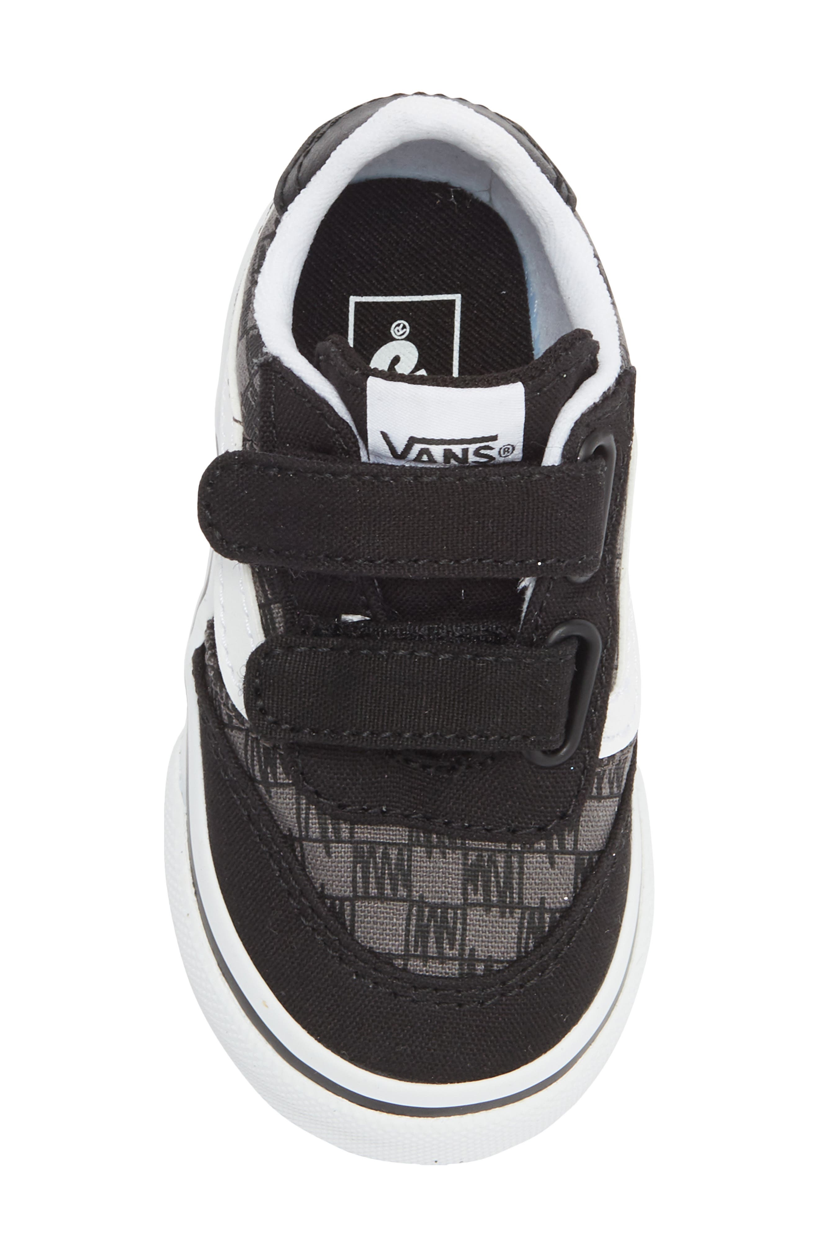 Vans Kids' Brooklyn Sneaker, Alternate, color, Scribble Check Black