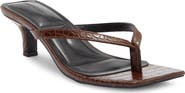 WILD DIVA LOUNGE Able Croc Embossed Thong Sandal