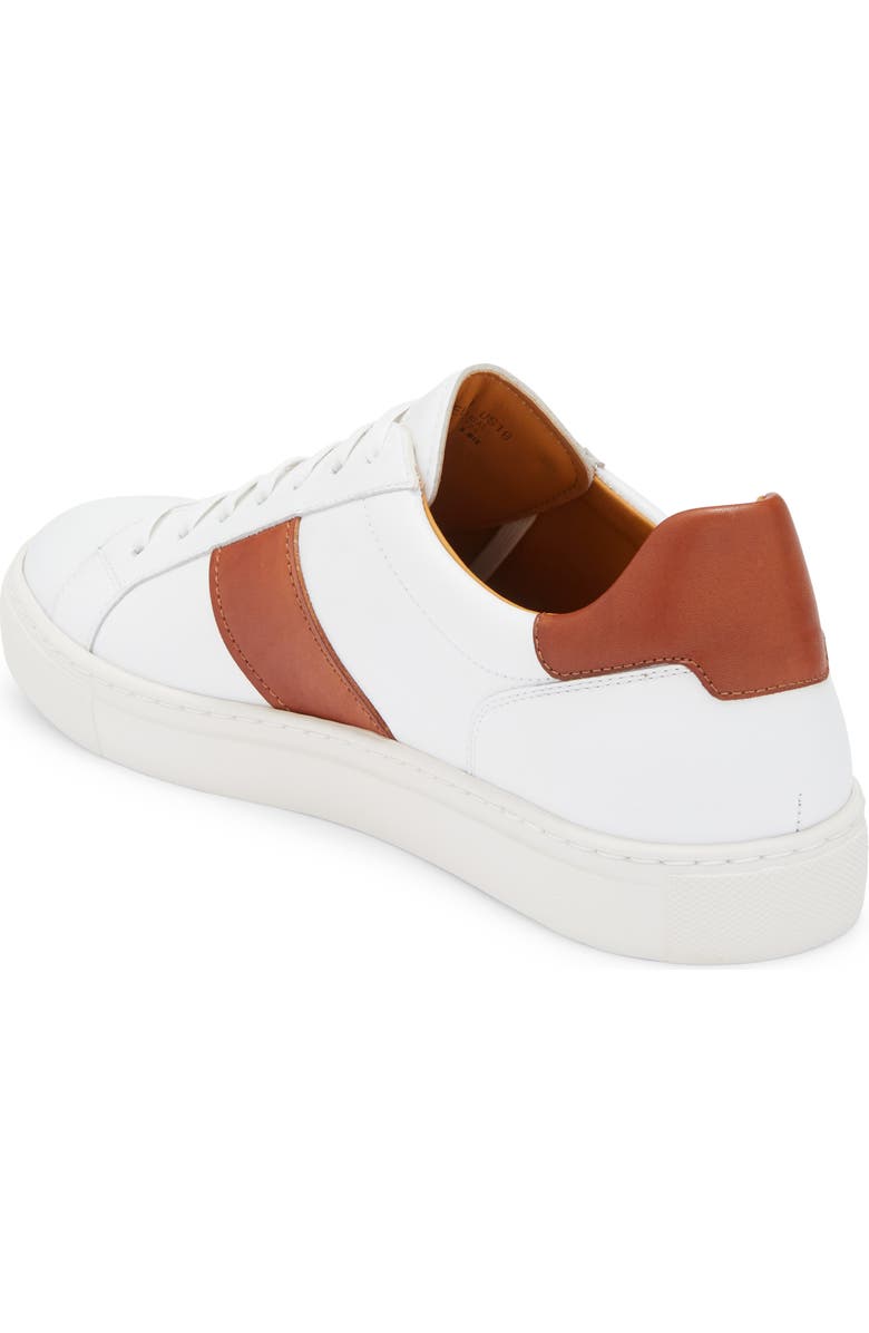 Magnanni Ashley Stripe Sneaker, Alternate, color, White / Cognac