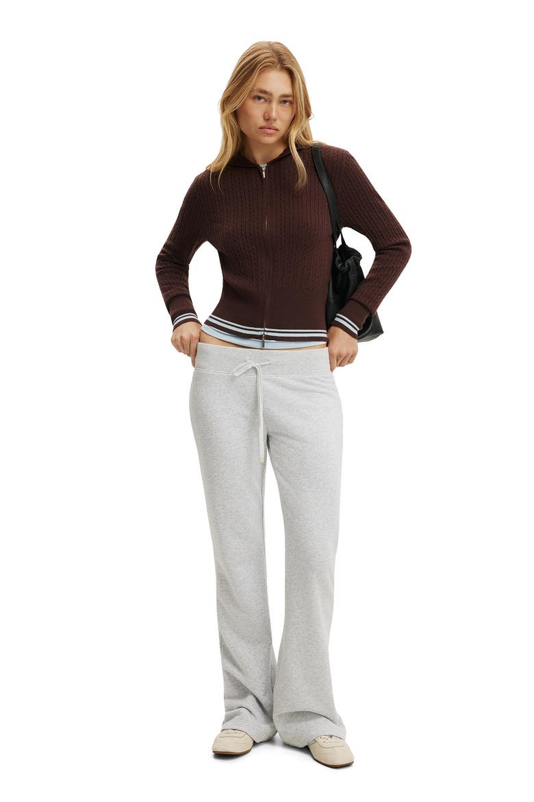 Women's Everfine Hooded Knit, Alternate, color, Dark Oak Blue Tipping