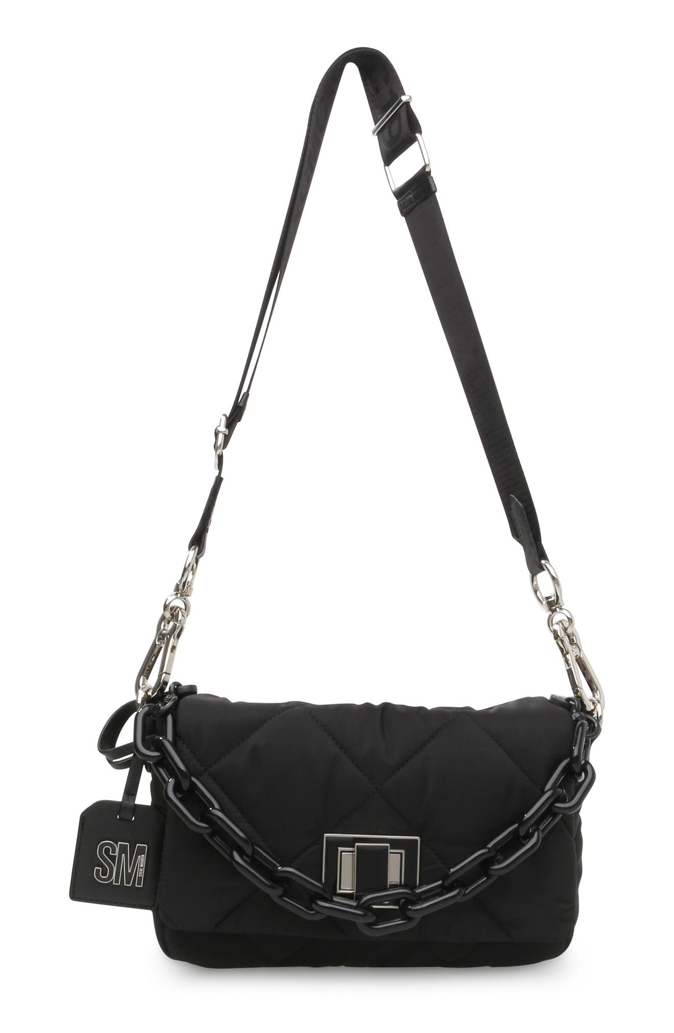 Steve Madden Celyn Quilted Nylon Crossbody Bag, Main, color, 