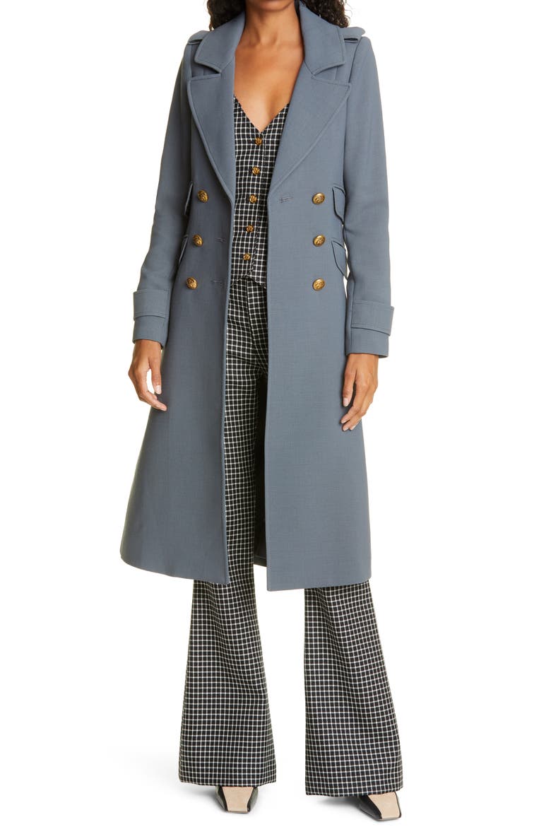 Birkin Double Breasted Coat, Main, color, IRON