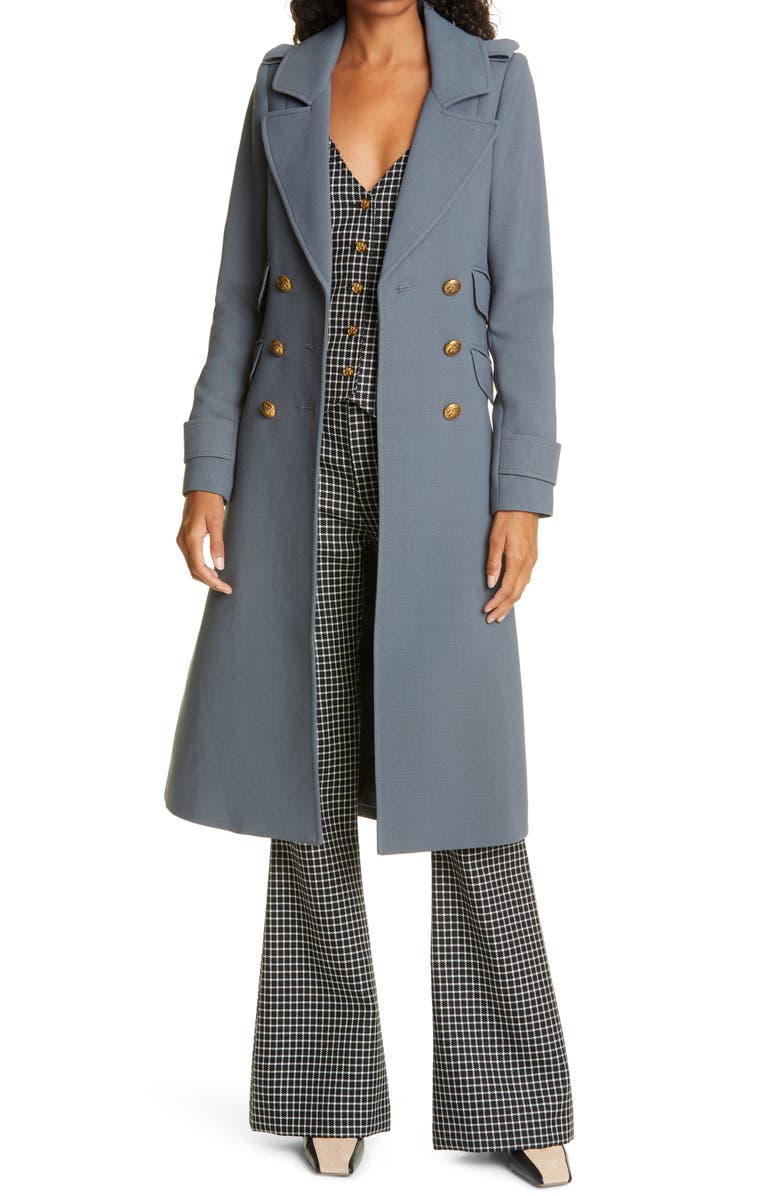 Smythe Birkin Double Breasted Coat, Main, color, 