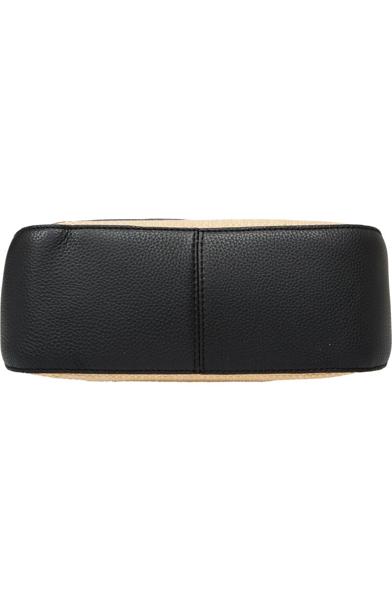 Kate Spade New York jackson street - colette straw & leather satchel, Alternate, color,