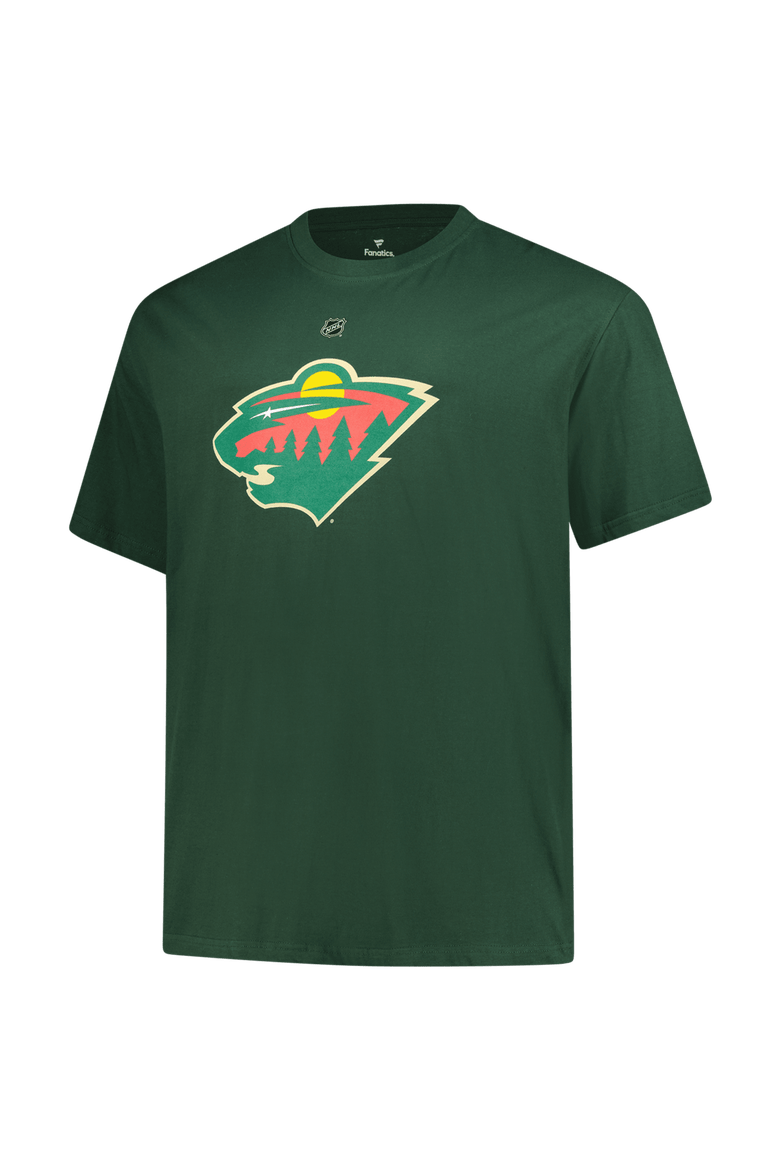 Men's Fanatics Kirill Kaprizov Dark Green Minnesota Wild Big &Tall Name & Number T-Shirt, Alternate, color, Dark Green