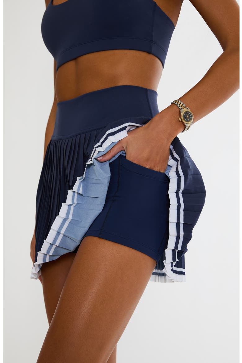 Analie Pleated Miniskirt, Alternate, color, DUSK CLUB