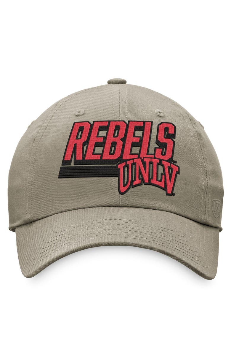 TOP OF THE WORLD Men's Top of the World Khaki UNLV Rebels Slice Adjustable Hat, Alternate, color, 