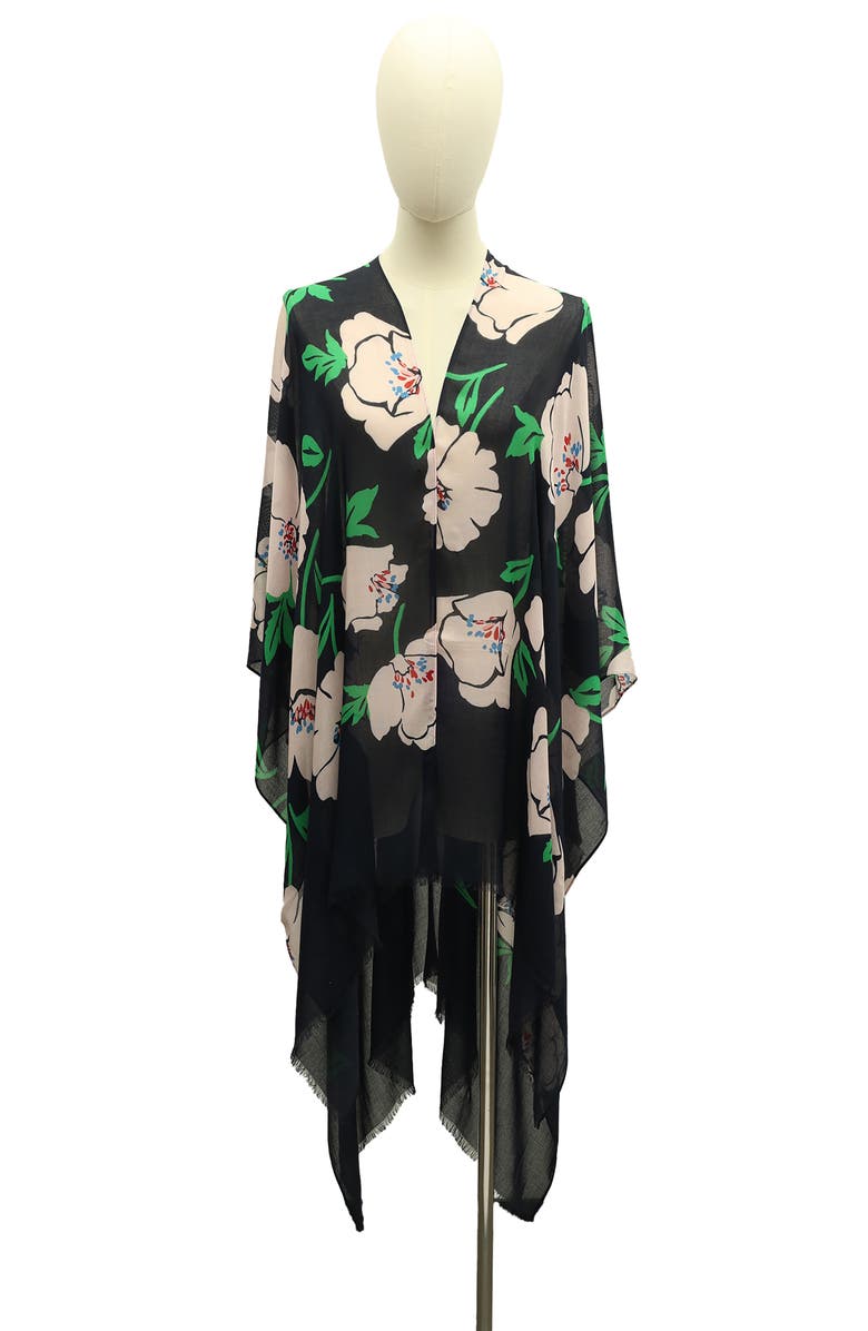 Kate Spade New York springtime bloom ruana, Alternate, color, 