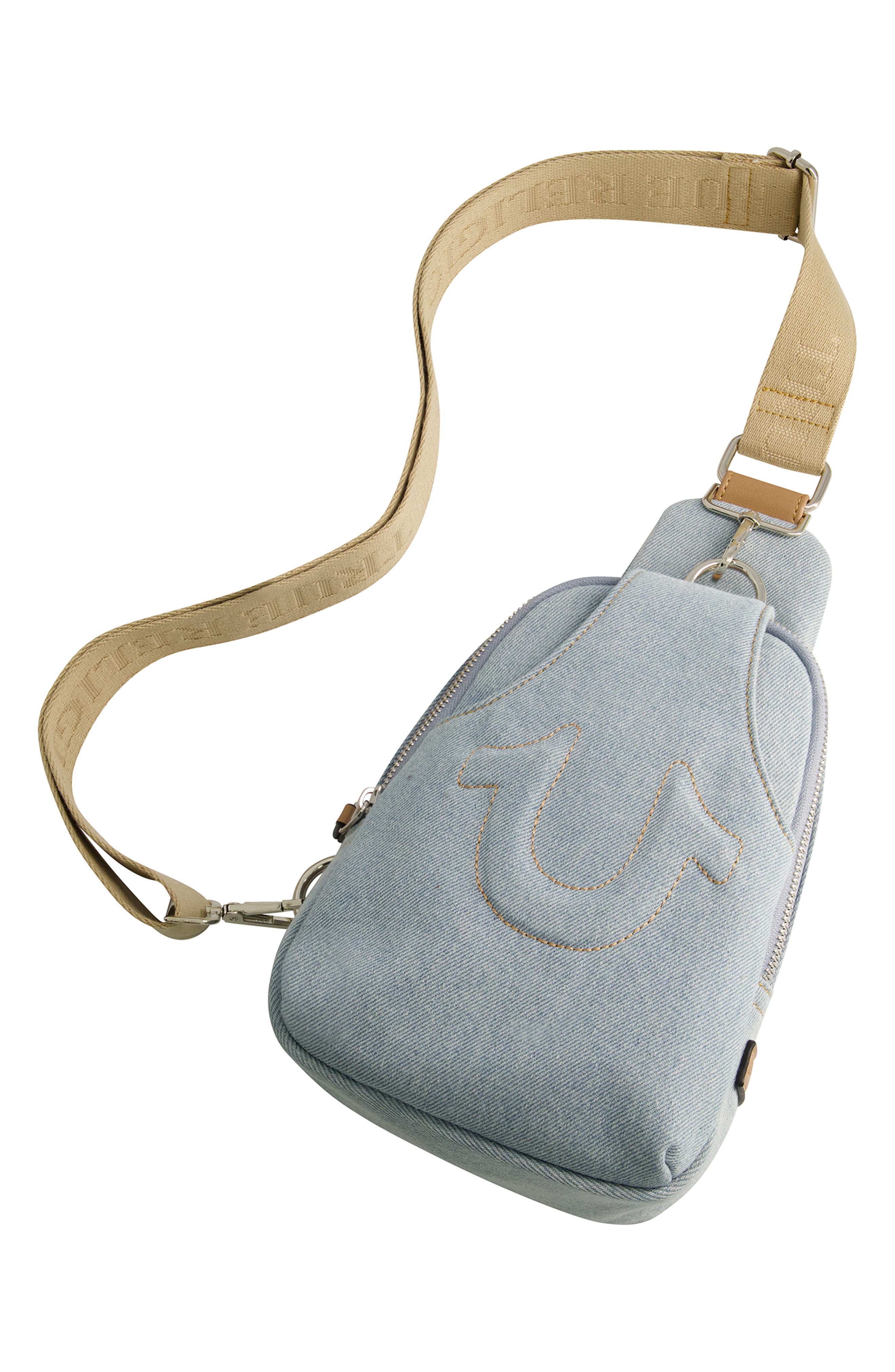 Stitched Horseshoe Sling, Alternate, color, LIGHT BLUE
