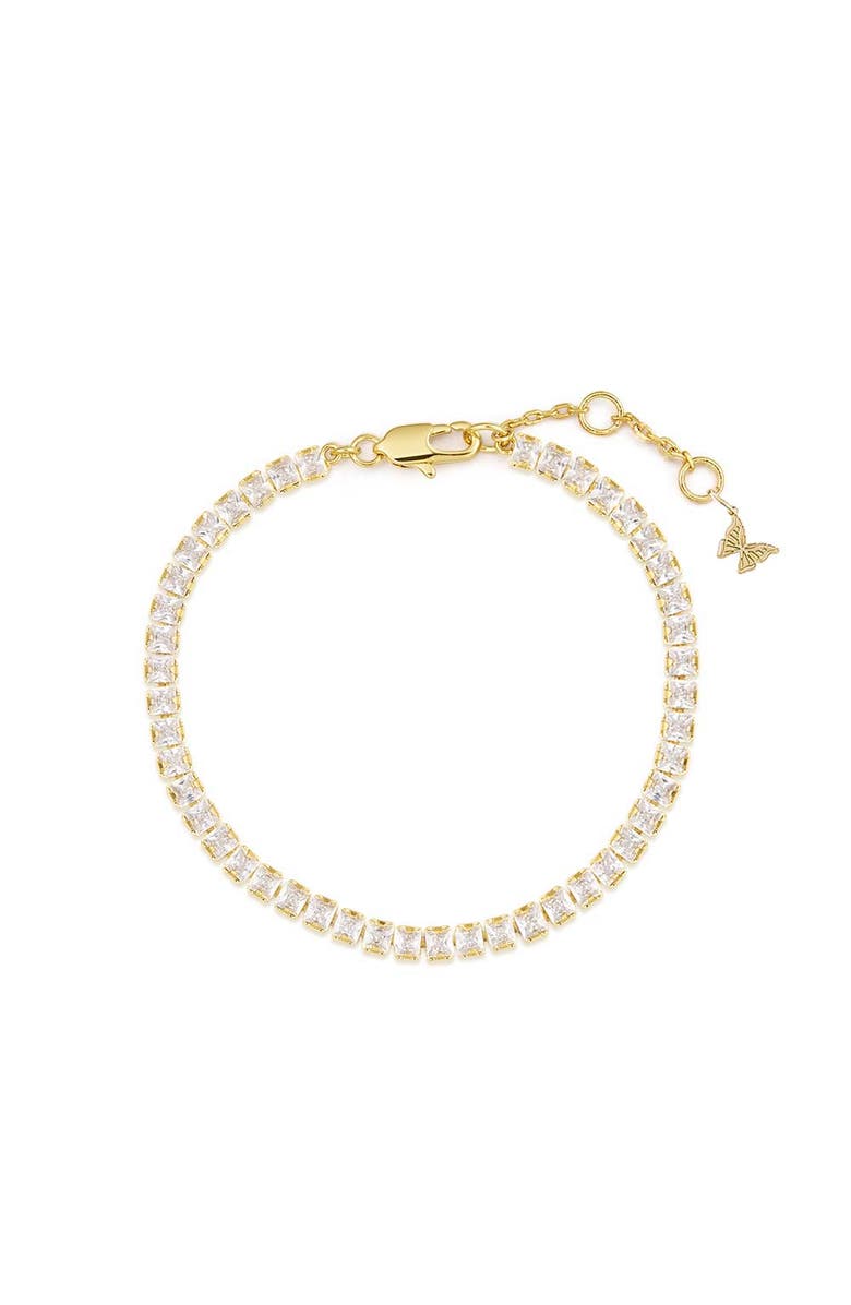 BY ADINA EDEN CZ Princess Tennis Bracelet, Main, color, 