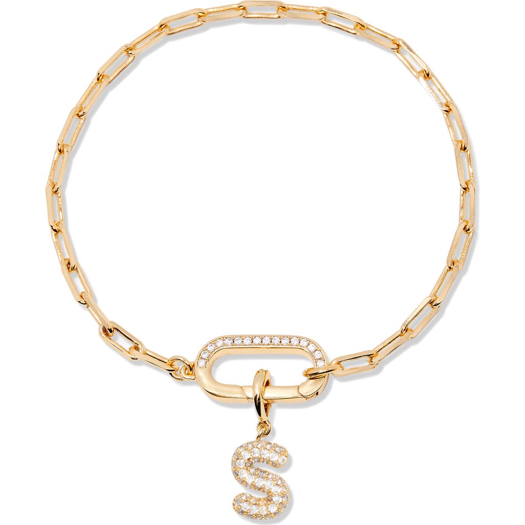 Brook & York Brook And York Petra Initial Charm Bracelet In Gold S