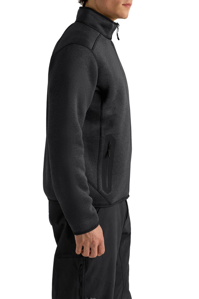Covert Full Zip Fleece Cardigan, Alternate, color, BLACK HEATHER