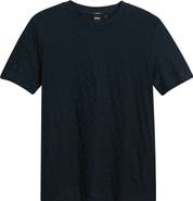 BOSS Thompson Logo Jacquard Cotton T-Shirt