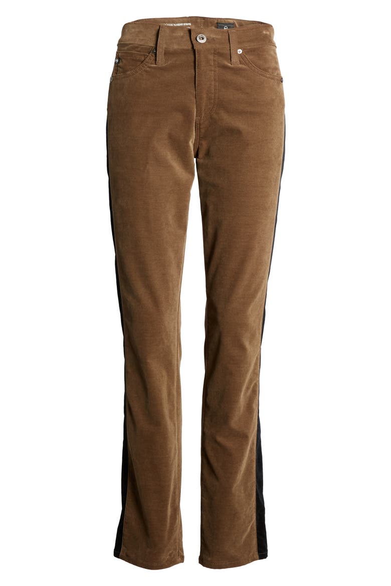 Mari Tuxedo Stripe Pants, Alternate, color, DARK BAYOU