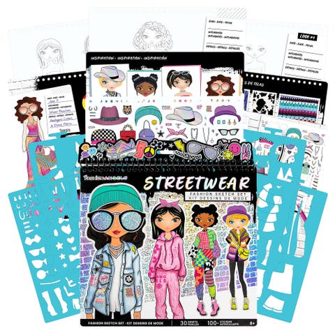 Fashion Sketch Set - Streetwear, Design & Create Themed Outfits