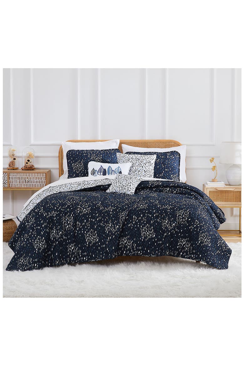 Botanical Leaves Quilt 6-Piece Set, Alternate, color, BLUE