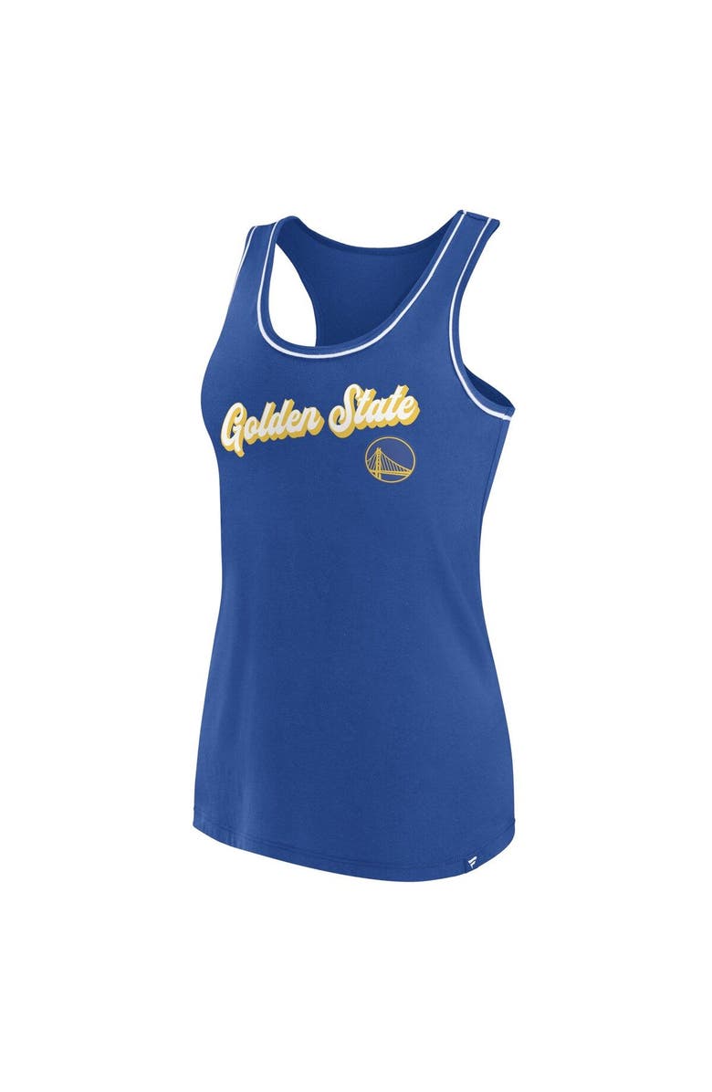FANATICS Women's Fanatics Branded Royal Golden State Warriors Wordmark Logo Racerback Tank Top, Alternate, color, 