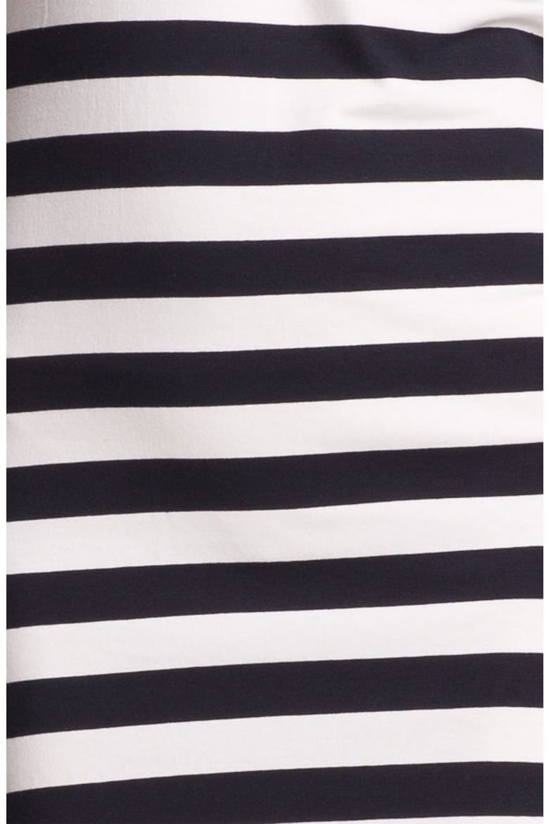Stripe Cap Sleeve Knit Dress, Alternate, color, NAVY/ WHITE