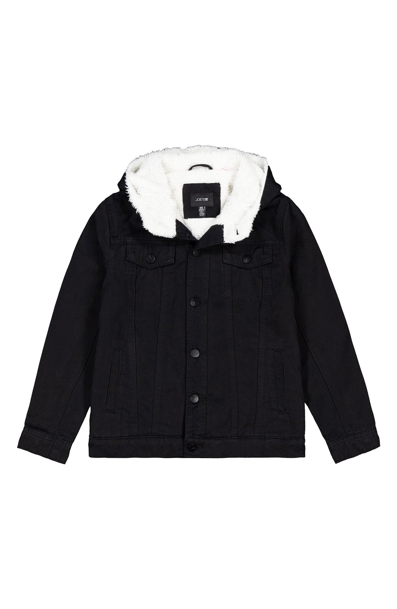 Joe's Jeans Kids' Faux Shearling Hooded Trucker Jacket