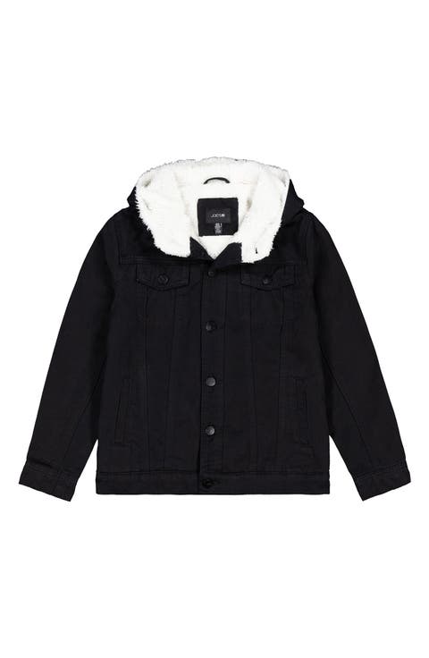 Kids' Faux Shearling Hooded Trucker Jacket