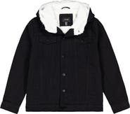 Joe's Jeans Kids' Faux Shearling Hooded Trucker Jacket