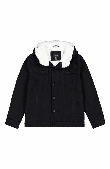 Joe's Jeans Kids' Faux Shearling Hooded Trucker Jacket