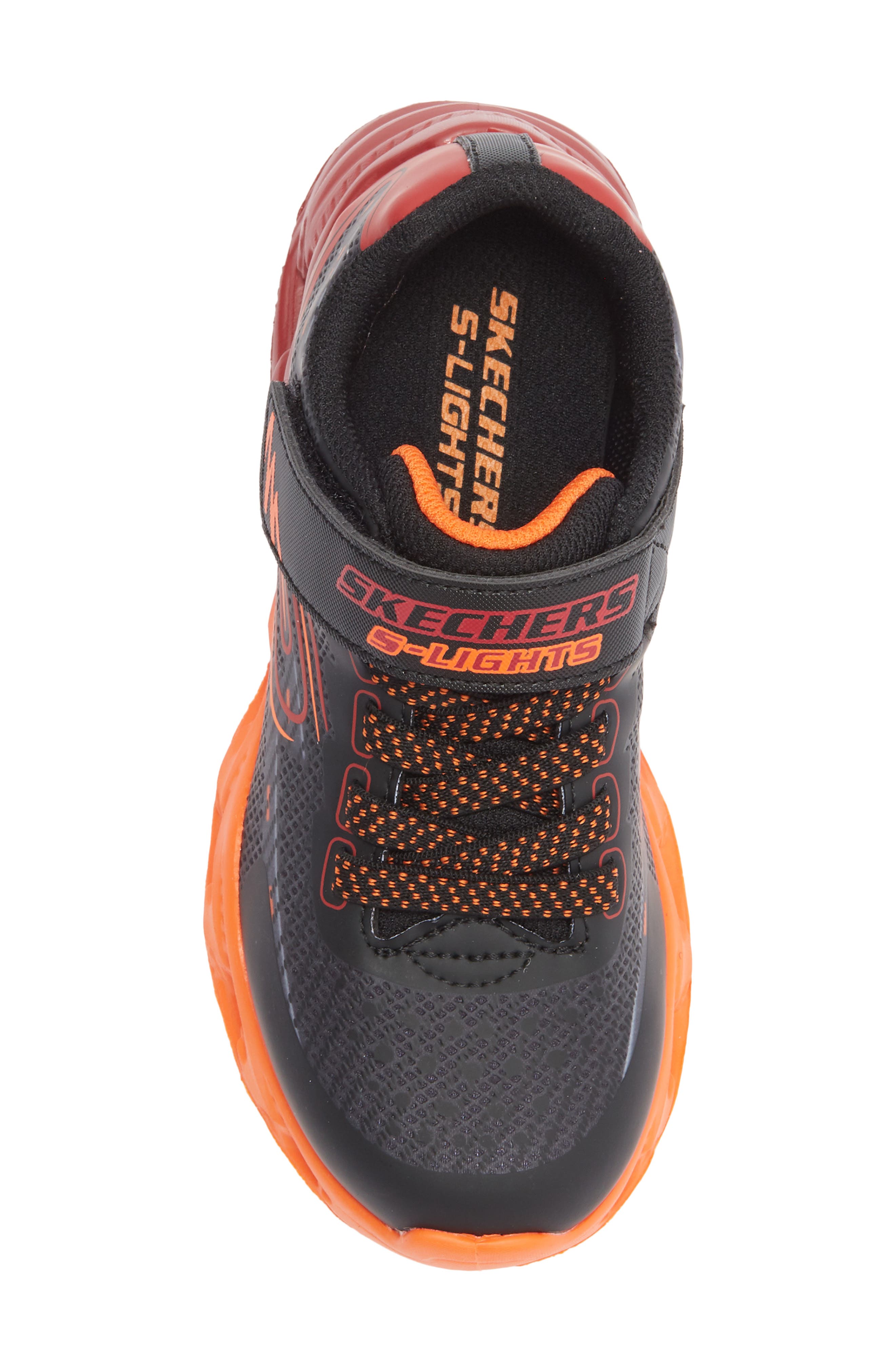 SKECHERS Kids' S-Lights Vortex 2.0 Sneaker, Alternate, color, Black/ Red