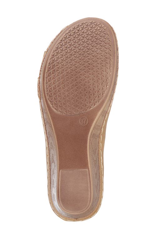Gc Shoes Bay Wedge Sandal In Tan