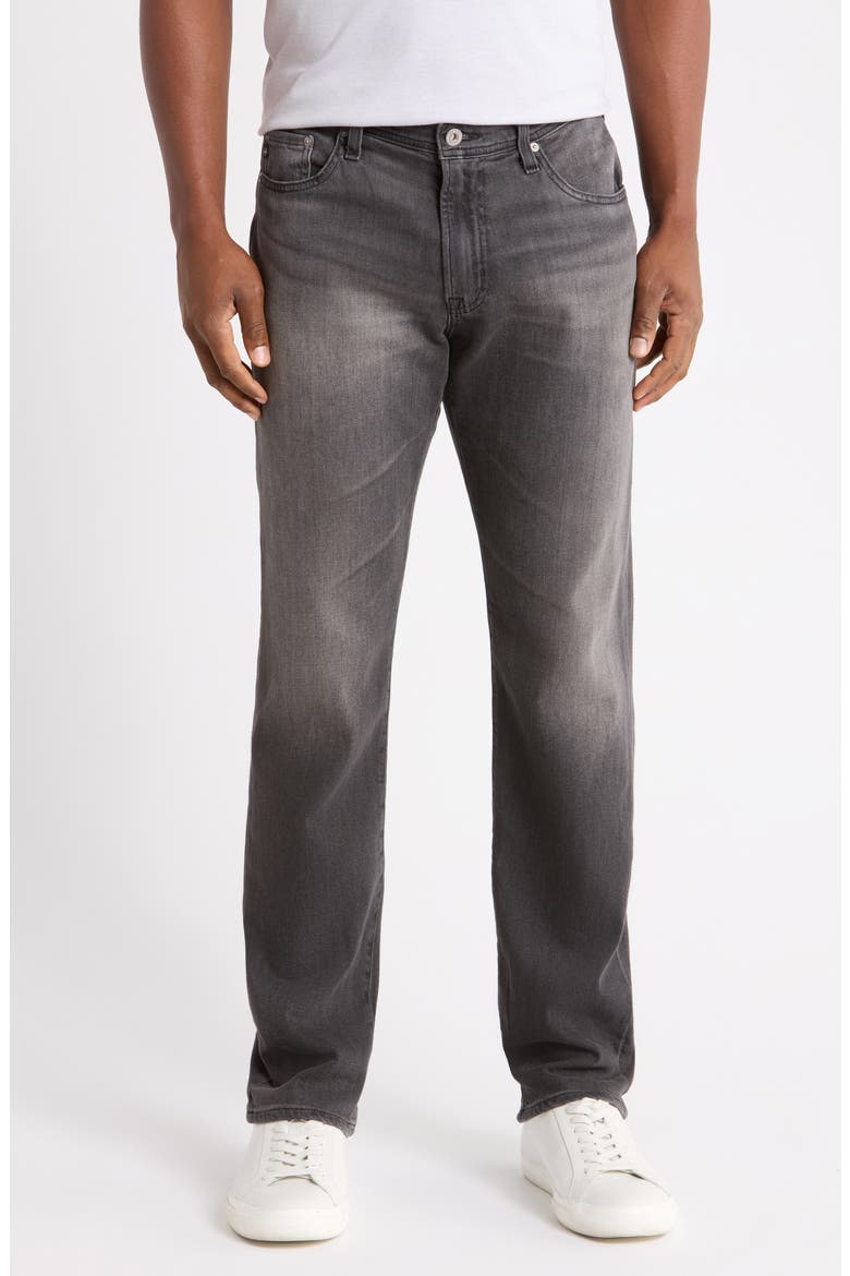 Everett Slim Straight Leg Jeans, Main, color, SMOKY ASH