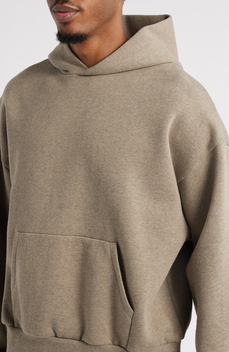 Fear of God Essentials Classic Fit Logo Graphic Hoodie, Alternate, color, Homestead Heather